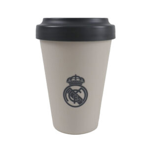 REAL MADRID VASO PARA LLEVAR CREMA EMPOLVADO