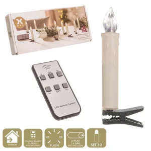 S/10 VELA LED A PILAS CÁLIDO VELA A PILAS 1 X AAA (NO INCLUIDAS). IP20. LUZ FLASH. FUNCIONA CON CONTROL REMOTO 1 X CR2025 (PILAS INCLUIDAS).