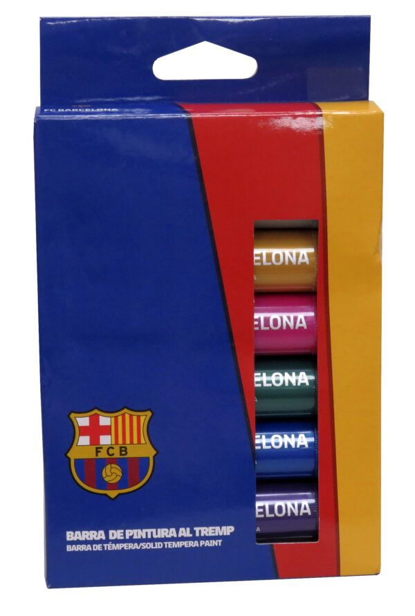 FCBARCELONA 6 TÉMPERAS EN BARRA DE COLORES METÁLICOS