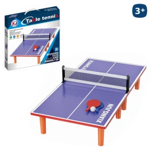 JUEGO PING PONG MADERA 60 X 30 X 10,70 CM INCLUYE MESA+2 RAQUETAS + 1 PELOTA Y RED - CAJA IMPRESA 33X31 CM