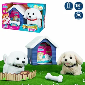 MASCOTA PERRO ANDADOR 2/C 20 CM FUNCIONA CON PILAS 2XAA NO INCLUIDAS- CAJA ABIERTA 30X20 CM