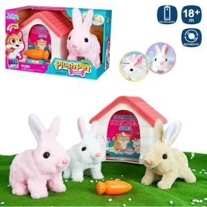 MASCOTA CONEJO ANDADOR 3/C 20 CM FUNCIONA CON PILAS 2XAA NO INCLUIDAS- CAJA ABIERTA 30X20 CM