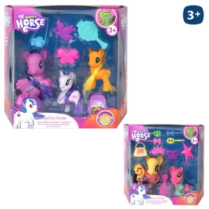 S/2 PONI CON ACCESORIOS BELLEZA 2/M 5 X 2 X 8,50 CM CAJA VENTANA 27X23 CM