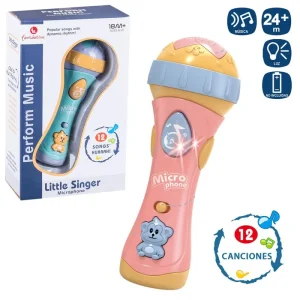 MICRÓFONO ACTIVIDADES 2/C 18 CM 12 CANCIONES- CAJA VENTANA 15X25 CM- FUNCIONA CON PILAS 2XAA NO INCLUIDAD