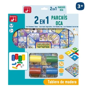 PARCHÍS/OCA MADERA 30 X 30 CM TABLERO MADERA- CAJA IMPRESA 30X30 CM