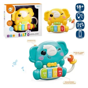ÓRGANO ELEFANTE ACTIVIDADES 2/C 15,50 X 12,50 CM LUZ Y SONIDO - CAJA ABIERTA 19X18 CM- FUNCIONA CON PILAS 2XAA NO INCLUIDAS