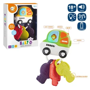 LLAVERO COCHE ACTIVIDADES 2/C 18 X 9,50 CM LUZ Y SONIDO - CAJA ABIERTA 19X18 CM- FUNCIONA CON PILAS 2XAA NO INCLUIDAS