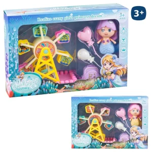 FIGURA SIRENA CON NORIA Y ACCESORIOS 2/C CAJA VENTANA 25X17
