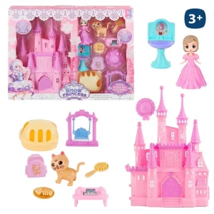 FIGURA PRINCESA CON CASTILLO 2/C CAJA VENTANA 38X29 CM