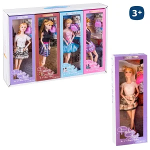 MUÑECA MANIQUÍ ARTICULADA 4/M 29 CM CAJA VENTANA 12X33 CM- CAJA EXPOSITORA 8UDS