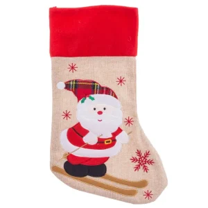 CALCETÍN PAPA NOEL POLIESTER 45 CM