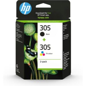 HP 305 Negro + Color Pack de 2 Cartuchos de Tinta Originales - 6ZD17AE