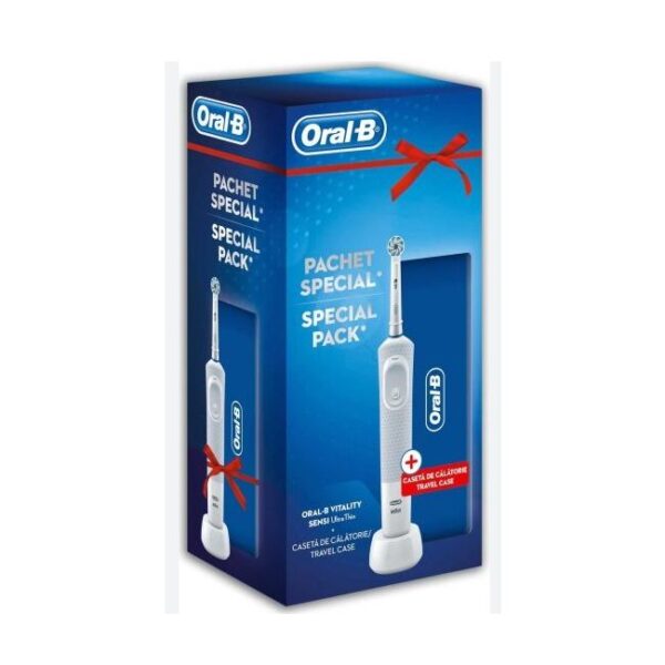 Cepillo de dientes ORAL-B VITALITY CROSS ACTION + TRAVEL CASE, Ultra sensible temporizador 30 seg.