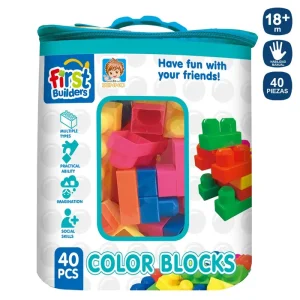 S/40 BLOQUES CONSTRUCCIÓN BOLSA CREMALLERA PARA GUARDAR 20X25