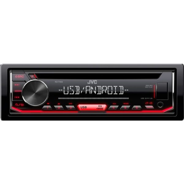 Autorradio JVC KD-T402 Con CD y Entrada USB/AUX Frontal