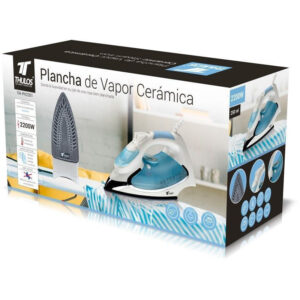 PLANCHA DE VAPOR, SUELA CON REVESTIMIENTO CERÁMICO, 2200W AZUL