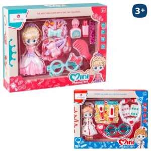 FIGURA PRINCESA CON ACCESORIOS 2/M 17 CM CAJA VENTANA 32X25 CM