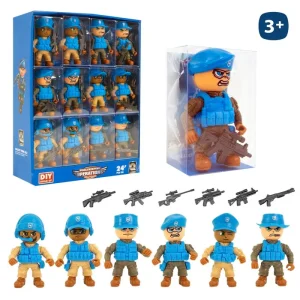 FIGURA SWAT ARTICULADA 6/M 9 CM CAJA ACETATO 5,5ZX8,5 CM- CAJA EXPOSITORA 24 UDS