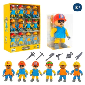 FIGURA OBRAS PÚBLICAS ARTICULA 6/M 9 CM CAJA ACETATO 5,5ZX8,5 CM- CAJA EXPOSITORA 24 UDS