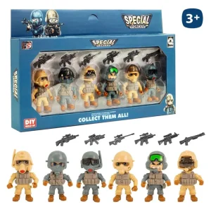 S/6 FIGURA MILITAR ARTICULADA 9 CM CAJA VENTANA 41X25 CM