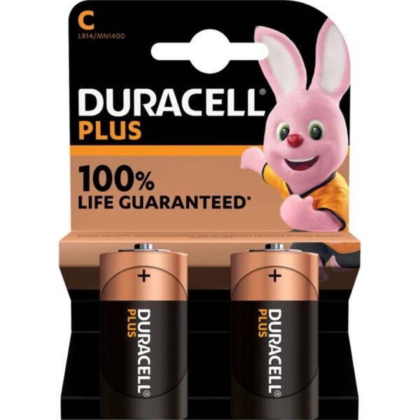 DURACELL PLUS POWER 100 PILA ALCALINA C LR14 BLISTER*2