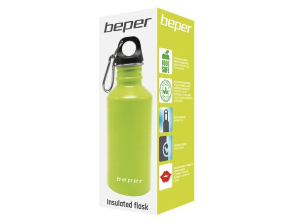 Botella deportiva portátil BEPER C102BOT002 Color verde, 500 ml