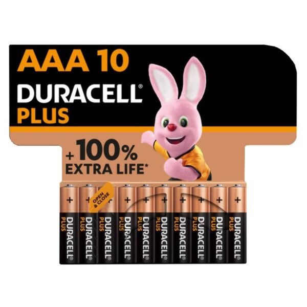 DURACELL PLUS POWER 100 PILA ALCALINA AAA LR03 BLISTER*10