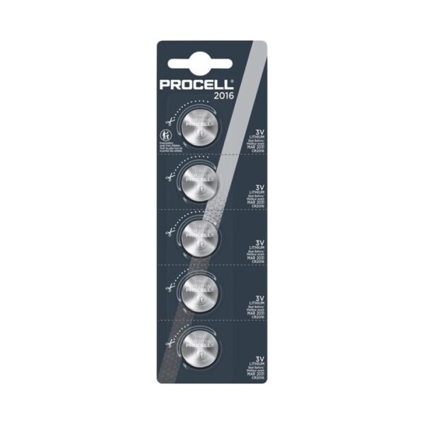 PROCELL PILA BOTON LITIO CR2016 3V BLISTER*5