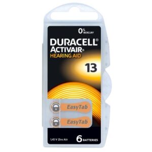 DURACELL PILA AUDIFONO DA13 1,45V ACTIVAIR 0%MG BLISTER*6