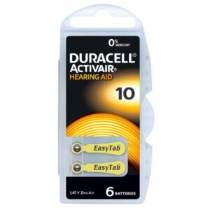 DURACELL PILA AUDIFONO DA10 1,45V ACTIVAIR 0%MG BLISTER*6