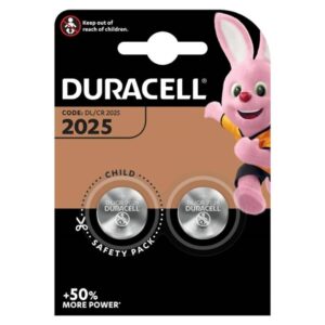 DURACELL PILA BOTON LITIO CR2025 3V BLISTER*2