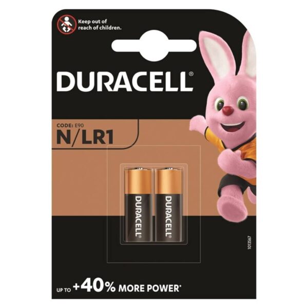 DURACELL PILA ALCALINA MN9100 N LR1 1,5V BLISTER*2