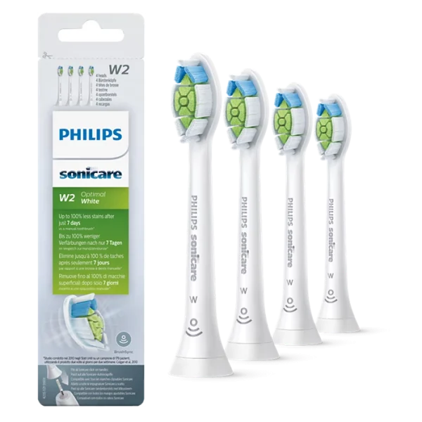 Cabezal de recambio PHILIPS HX6064/10 Pack de 4 cabezales SoniCare W2