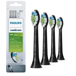 Cabezal de Repuesto PHILIPS Sonicare W2 HX6064/11 Color Negro, Pack de 4
