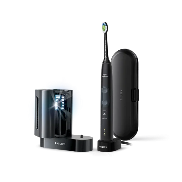 Cepillo de dientes eléc. PHILIPS ProteClean 5100 HX6850/57 3 modos, negro+cabezal+extras