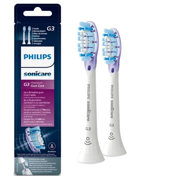 Cabezales de Repuesto PHILIPS HX9052/17 Pack 2 cabezales Premium Gum Care Sonicare