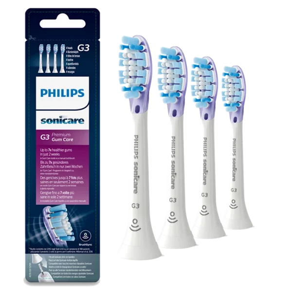 Cabezales de Recambio PHILIPS HX9054/17 Pack 4 uds SoniCare Blanco