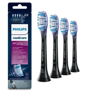 Cabezal de repuesto PHILIPS HX9054/33 Pack 4 Recambios SoniCare negro.