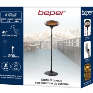 Calentador de cuarzo con soporte para exteriores P203PAN002