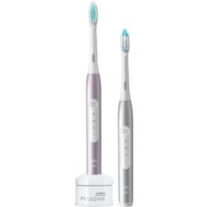 Cepillo de Dientes ORAL PULSONIC-SLIMLUXE 4900 3 modos limpieza. Pack 2 uni. Rosa/Plata