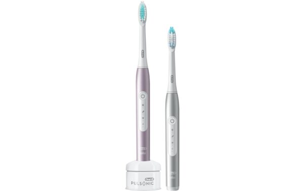 Cepillo de Dientes ORAL PULSONIC-SLIMLUXE 4900 3 modos limpieza. Pack 2 uni. Rosa/Plata