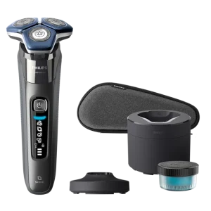 Afeitadora S7000 PHILIPS S7887/55 3cabezales Carga USB+Base Limpieza+filtro+Estuche-1H. de uso