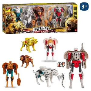 S/3 ROBOT TRANSFORMABLE FELINOS 2/C 9 X 14,50 CM CAJA VENTANA 50XX20 CM