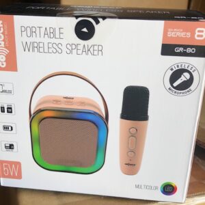 ALTAVOZ PORTÁTIL WIRELESS GR-80 ROSA