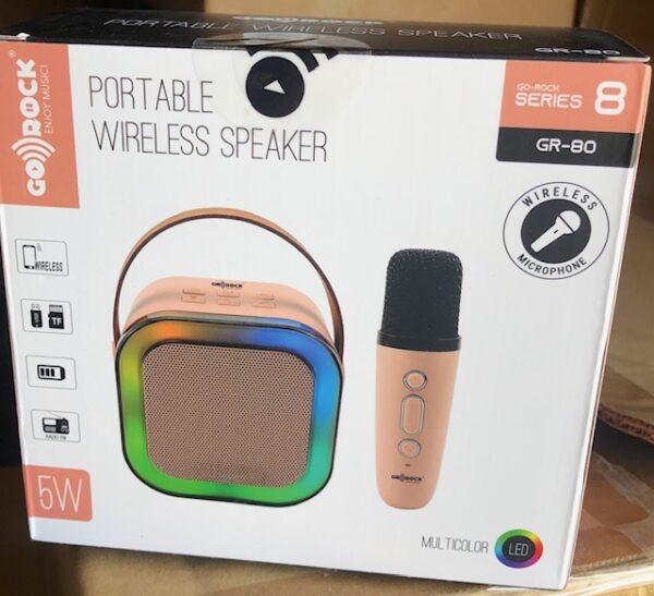 ALTAVOZ PORTÁTIL WIRELESS GR-80 ROSA