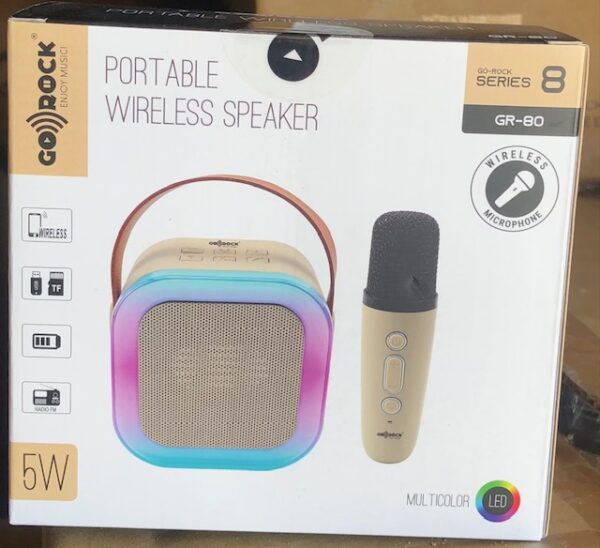 ALTAVOZ PORTÁTIL WIRELESS GR-80 CREMA