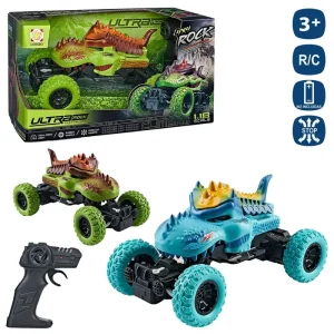 R/C COCHE 7 F DINO ULTRAROCK 2/C 23 X 15 CM FUNCIONA CON PILAS NO INCLUIDAS - MANDO 2XAA + COCHE 3XAA CAJA ABIERTA 29X16 CM