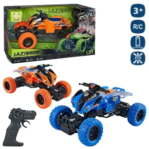 R/C QUAD 7 F ULTRAROCK 2/C 12 X 12 CM FUNCIONA CON PILAS NO INCLUIDAS - MANDO 2XAA + COCHE 3XAA CAJA ABIERTA 29X16 CM