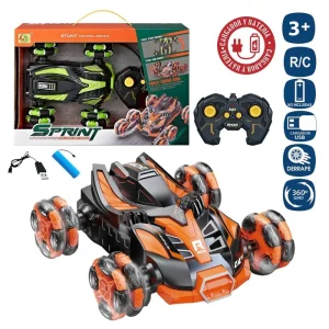 R/C 7F C+B SPRINT FUNCION DERRAPAJE 2/C 17,50 X 17 X 7,50 CM ESCALA 1:16 FUNCIONA CO PILAS- MANDO 2XAA NO INCLUIDAS COCHE BATERIA 1,7 V INCLUIDA RECARGABLE USB- CAJA VENTANA 32X22 CM