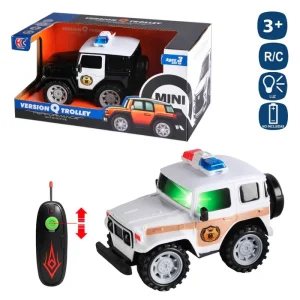 R/C COCHE 3 F POLICIA INFANTIL 2/C 16 X 10 X 10 CM FUNCIONA CON PILAS MANDO 2X AA NO INLCUIDAS, COCHE 2XAA NO INCLUIDAS CAJA VENTANA 25X13 CM